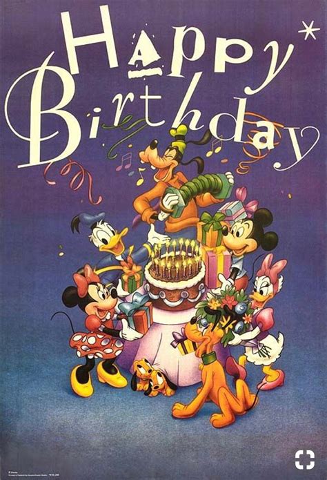 happy birthday disney images|More.